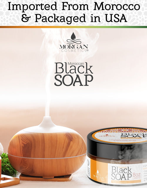 Load image into Gallery viewer, MOROCCAN BLACK SOAP WITH ROSE 8 OZ by Morgan Cosmetics
