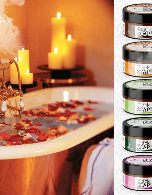 Load image into Gallery viewer, MOROCCAN BLACK SOAP WITH ROSE 8 OZ by Morgan Cosmetics
