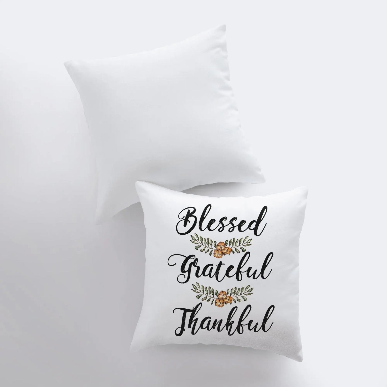 Blessed Grateful Thankful | Pillow Cover | Fall Decor | Cabin Decor Ideas | Fall Decoration | Thanksgiving Decor | Primitive Decor | Gift by UniikPillows