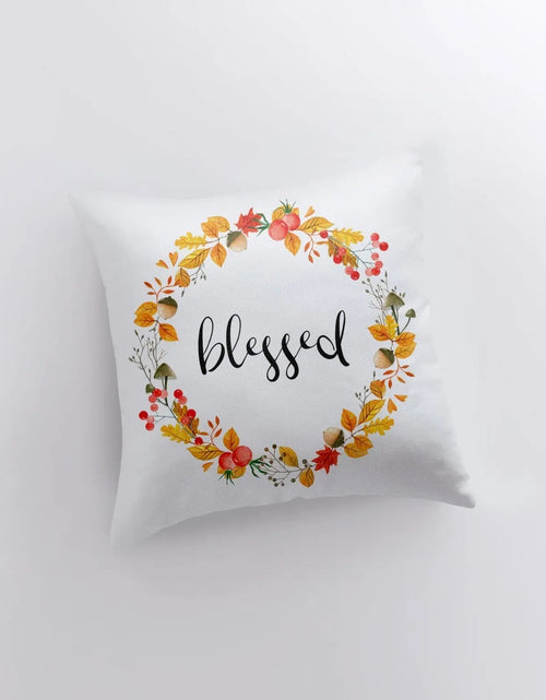 Load image into Gallery viewer, Blessed Pillow Cover |  Fall Thanksgiving Decor | Farmhouse Pillows | Country Decor | Fall Throw Pillows | Cute Throw Pillows | Gift for her by UniikPillows
