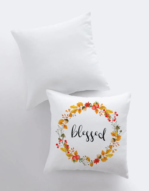 Load image into Gallery viewer, Blessed Pillow Cover |  Fall Thanksgiving Decor | Farmhouse Pillows | Country Decor | Fall Throw Pillows | Cute Throw Pillows | Gift for her by UniikPillows
