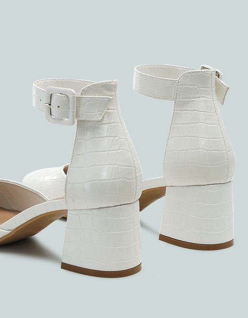 Load image into Gallery viewer, nymph faux leather low block heel sandals by London Rag
