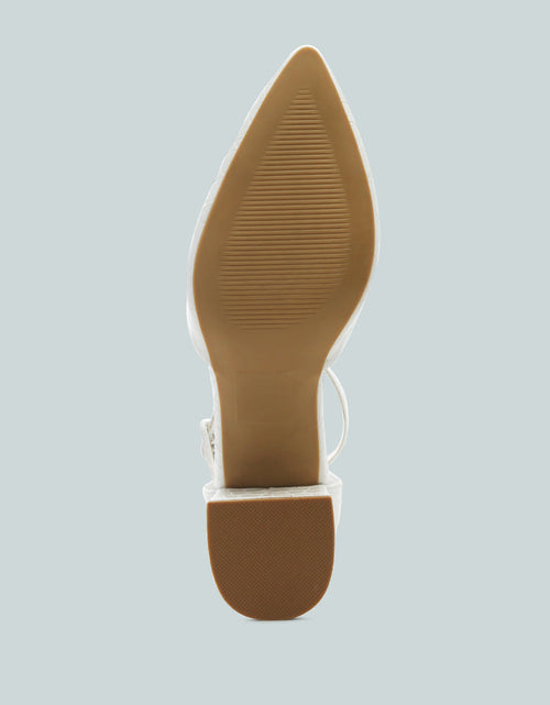 Load image into Gallery viewer, nymph faux leather low block heel sandals by London Rag

