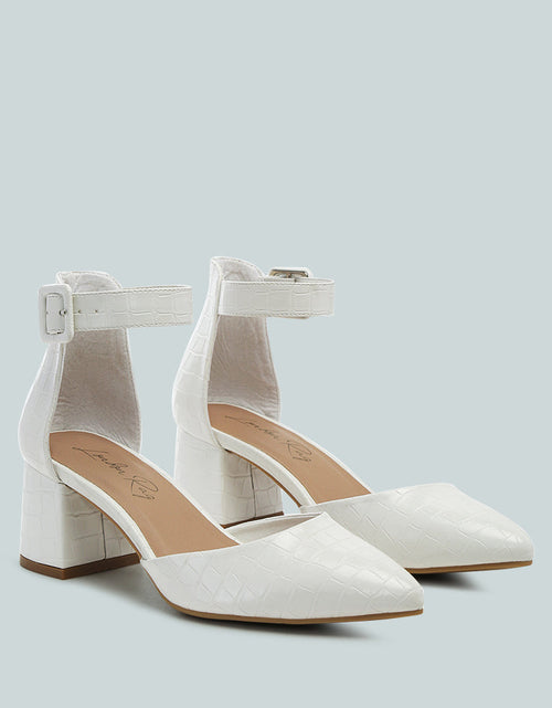 Load image into Gallery viewer, nymph faux leather low block heel sandals by London Rag
