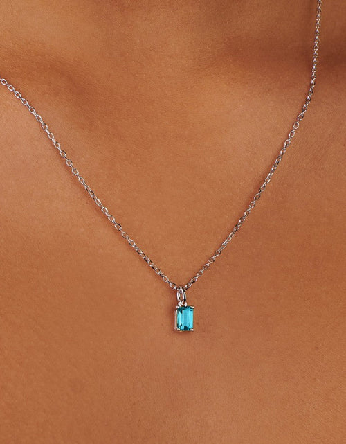 Load image into Gallery viewer, Birthstone Topaz Silver Necklace - December by Little Sky Stone
