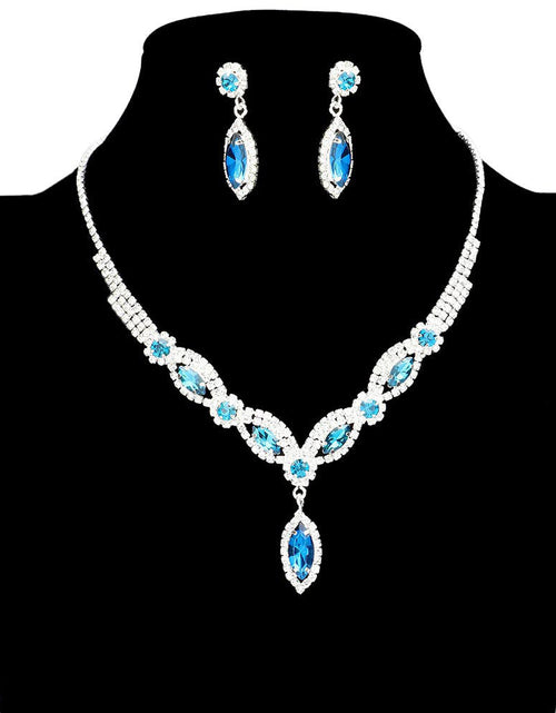 Load image into Gallery viewer, Marquise Stone Accented Rhinestone Necklace by Madeline Love
