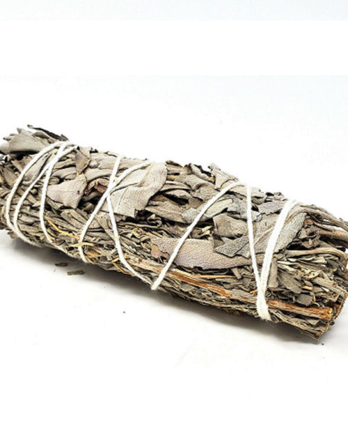 Load image into Gallery viewer, White Sage &amp; Blue Sage Smudge Stick 3-4" by OMSutra
