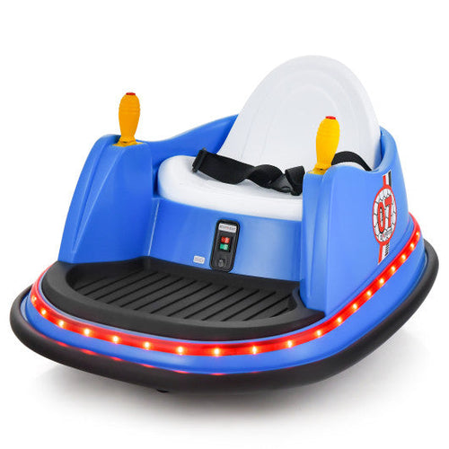 Load image into Gallery viewer, 12V Electric Kids Ride On Bumper Car with Flashing Lights for Toddlers-Blue
