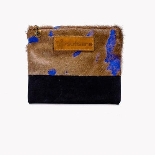 Load image into Gallery viewer, Funky Cowhide Pouchlet by SutiSana

