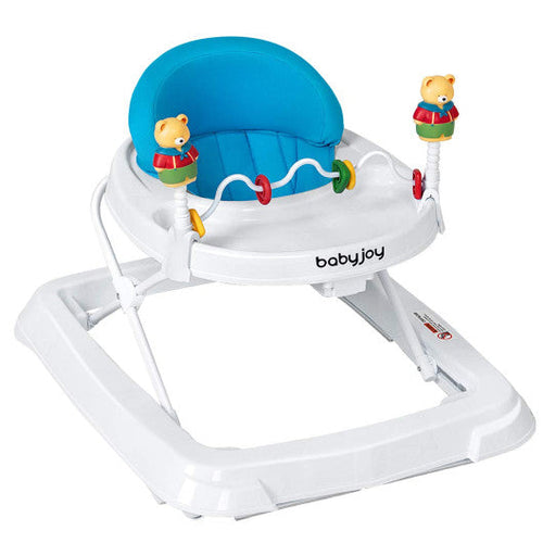 Load image into Gallery viewer, Adjustable Height Removable Folding Portable Baby Walker-Blue
