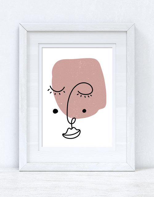 Load image into Gallery viewer, Blush Pinks Face Abstract 1 Colour Shapes Home Wall Decor Print by WinsterCreations™ Official Store
