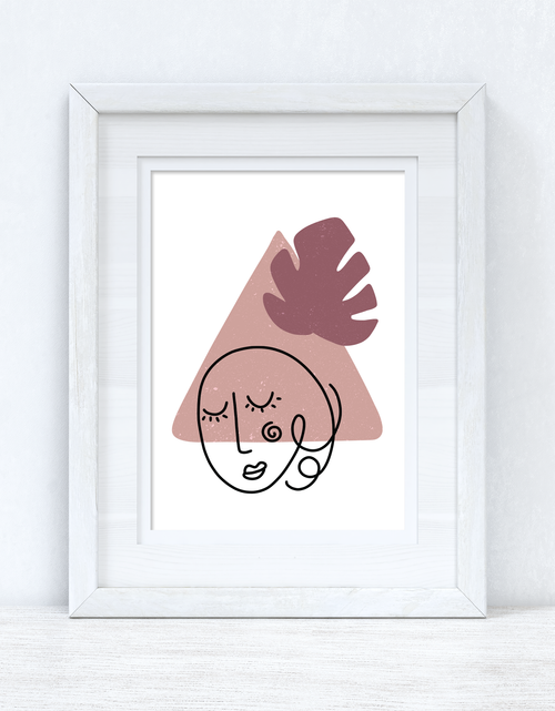 Load image into Gallery viewer, Blush Pinks Face Abstract 3 Colour Shapes Home Wall Decor Print by WinsterCreations™ Official Store
