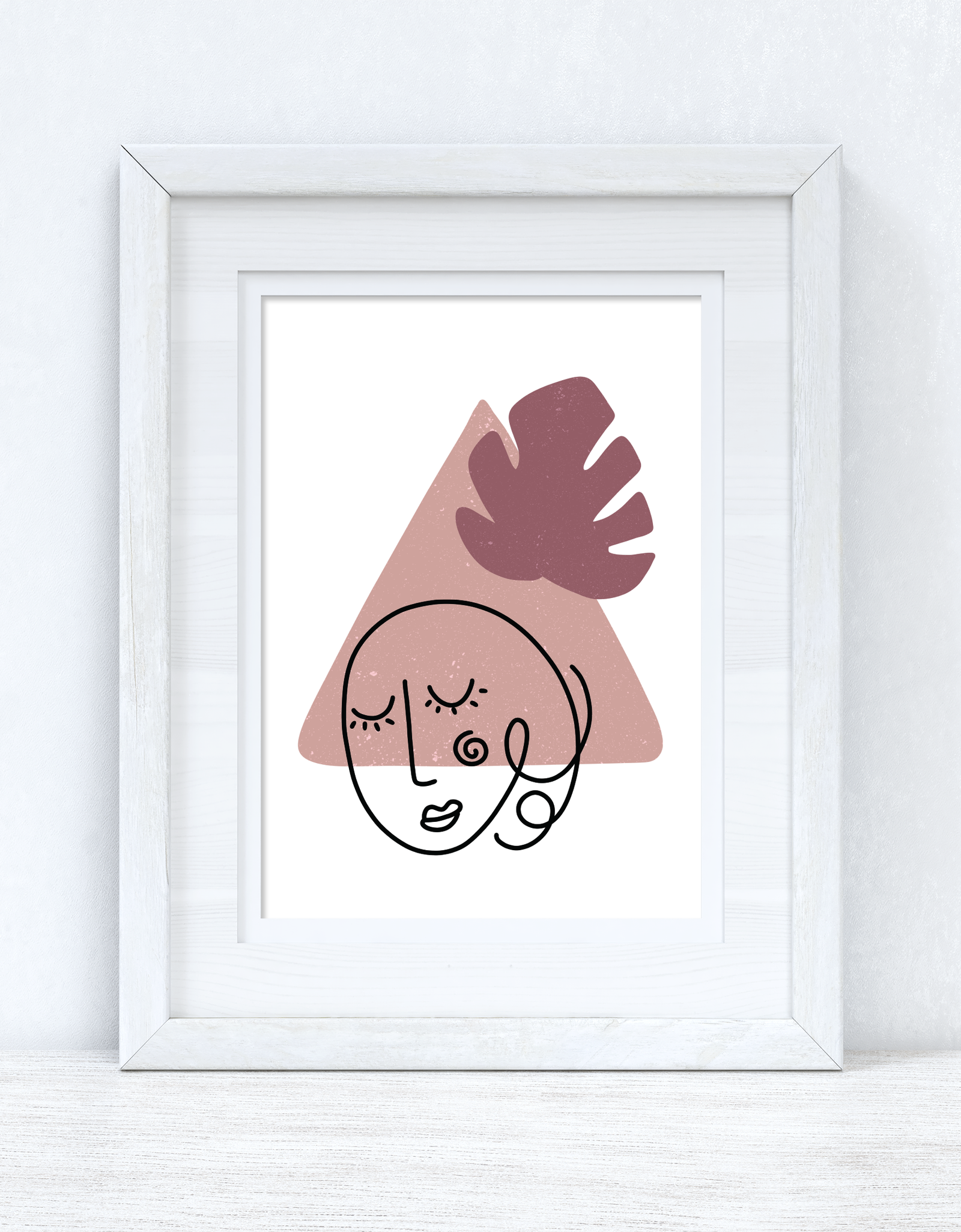 Blush Pinks Face Abstract 3 Colour Shapes Home Wall Decor Print by WinsterCreations™ Official Store
