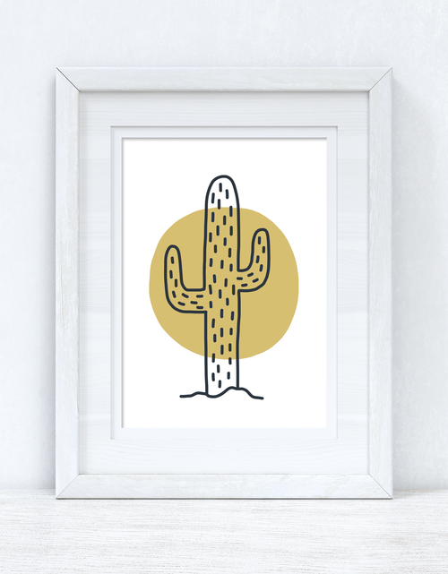 Load image into Gallery viewer, Boho Cactus Circle Home Wall Decor Print by WinsterCreations™ Official Store
