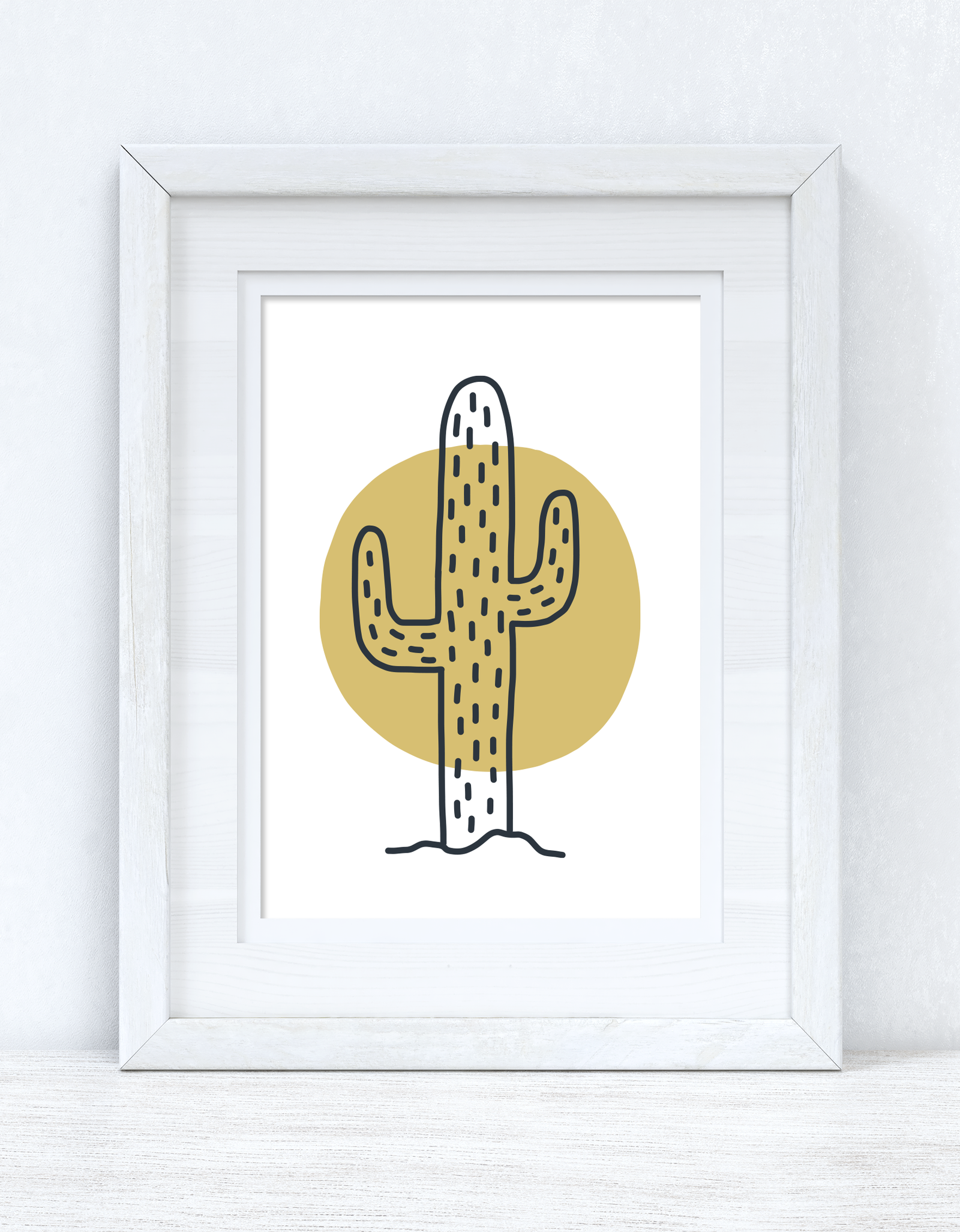 Boho Cactus Circle Home Wall Decor Print by WinsterCreations™ Official Store