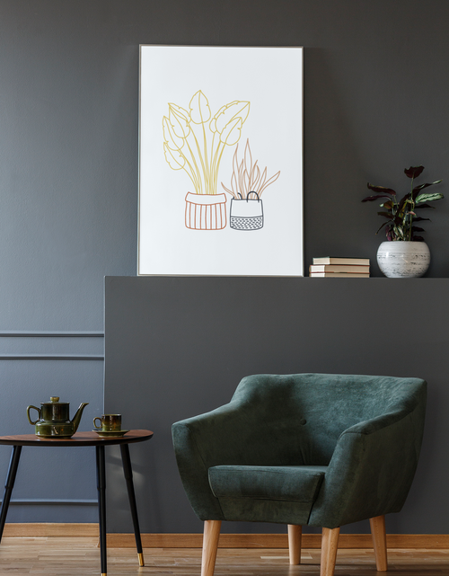 Load image into Gallery viewer, 2 Potted House Plants Boho Hippie Simple Home Wall Decor Print by WinsterCreations™ Official Store
