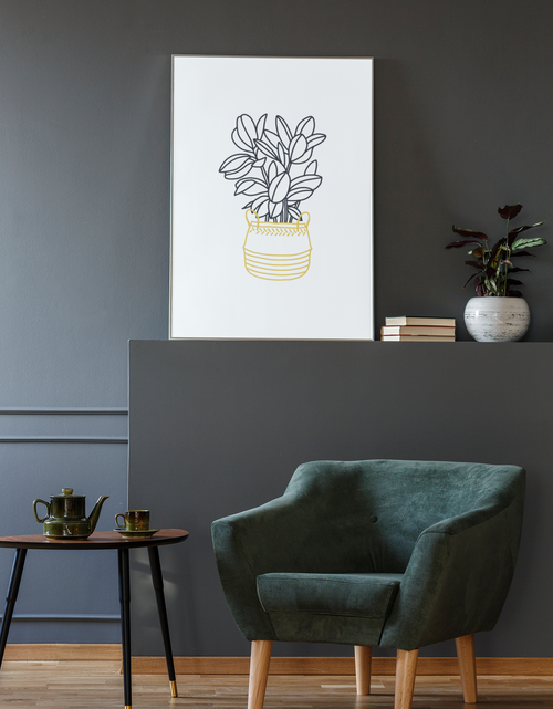 Load image into Gallery viewer, Boho Belly Basket Potted Plant Boho Hippie Simple Home Wall Decor Print by WinsterCreations™ Official Store
