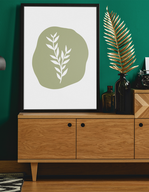 Load image into Gallery viewer, Boho Leaf Pattern 2022 Boho Hippie Simple Home Wall Decor Print by WinsterCreations™ Official Store

