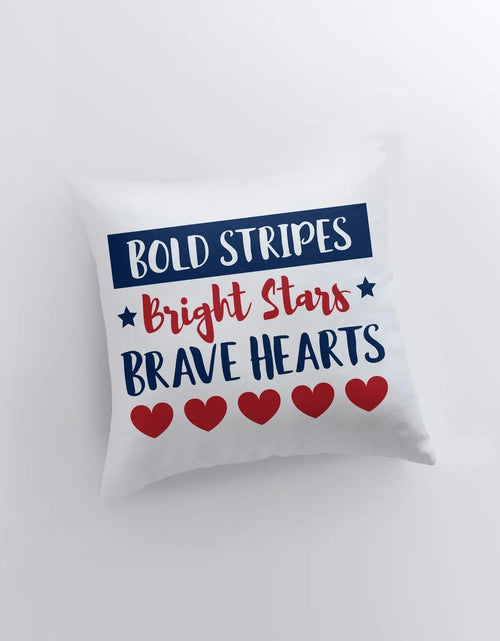 Load image into Gallery viewer, Bold Stripes Bright Stars | Memorial Day | Pillow Cover | Throw Pillow | Home Decor | American Patriot |  Memorial Day Decor |Fourth of July by UniikPillows
