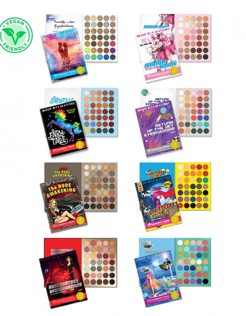Load image into Gallery viewer, RUDE Book Series 8 Eyeshadow Palettes Bundle

