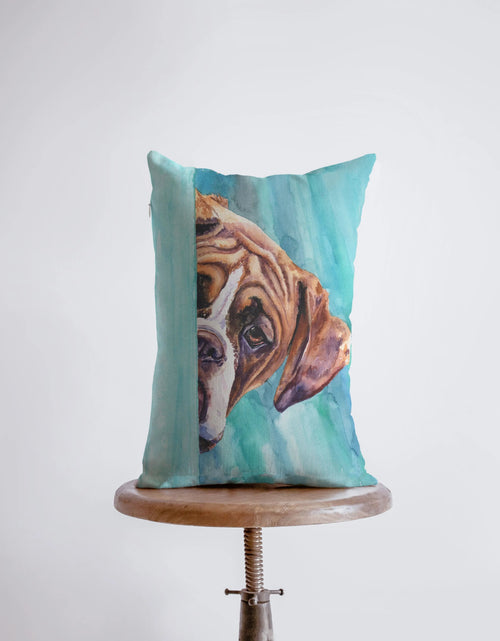 Load image into Gallery viewer, Boxer | Watercolor Boxer | 12x18 | Pillow Cover | Dogs | Home Decor | Custom Dog Pillow | Boxer | Dog Lover Gift | Dog Mom Gift | Pillows by UniikPillows
