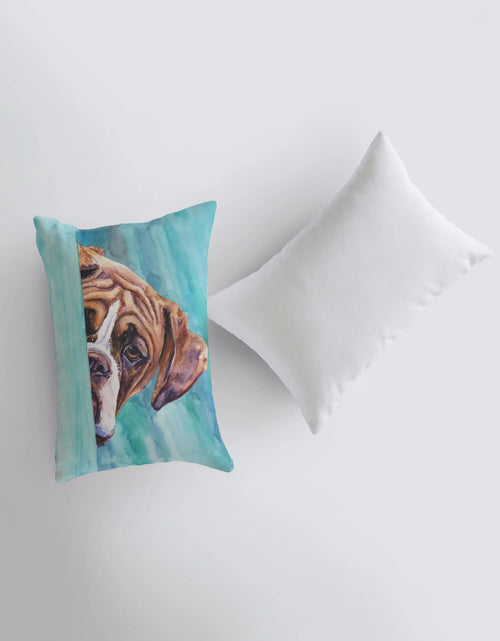 Load image into Gallery viewer, Boxer | Watercolor Boxer | 12x18 | Pillow Cover | Dogs | Home Decor | Custom Dog Pillow | Boxer | Dog Lover Gift | Dog Mom Gift | Pillows by UniikPillows
