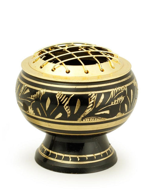 Load image into Gallery viewer, Black Brass Burner with Net Top by OMSutra
