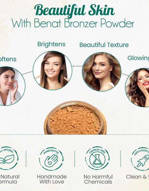Load image into Gallery viewer, All-Natural Bronzer Loose Powder. Eco-Friendly. by BeNat
