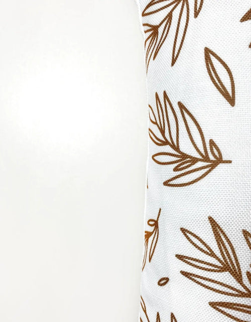 Load image into Gallery viewer, Brown Leaf Repeat Pattern | Throw Pillow Cover  | Baby Nursery Decor | Baby Shower Decorations | Nursery Pillow | Gift Ideas by UniikPillows
