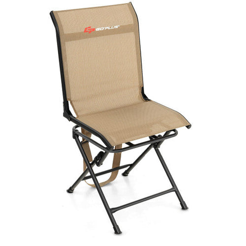 Load image into Gallery viewer, All weather Outdoor Foldable 360 Degree Swivel Chair with Iron Frame-Brown
