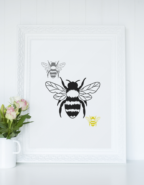 Load image into Gallery viewer, Bumble Bees 2022 Simple Bedroom Dressing Room Home Wall Decor Print by WinsterCreations™ Official Store
