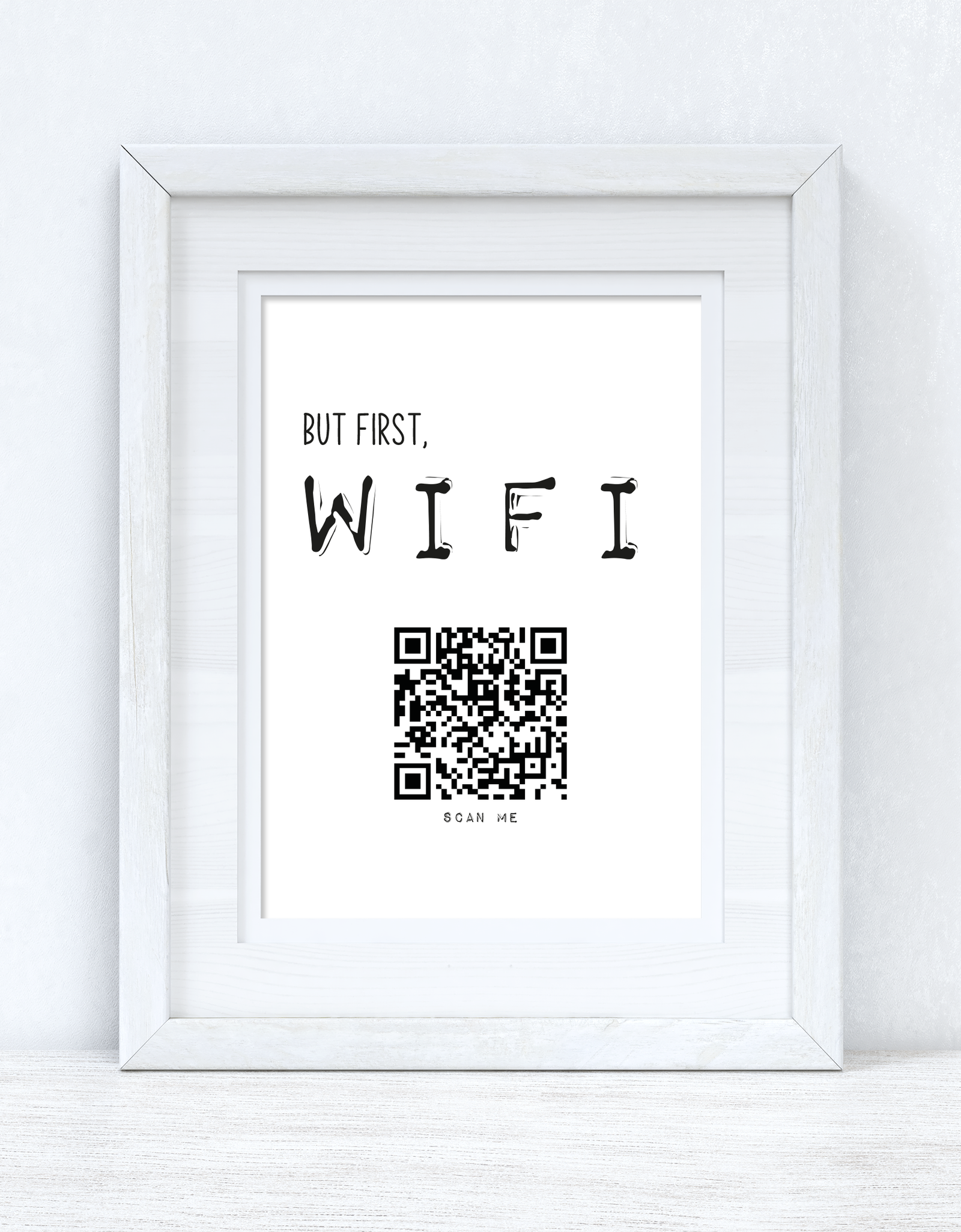 But First Wifi QR Scan Home Wall Decor Print by WinsterCreations™ Official Store