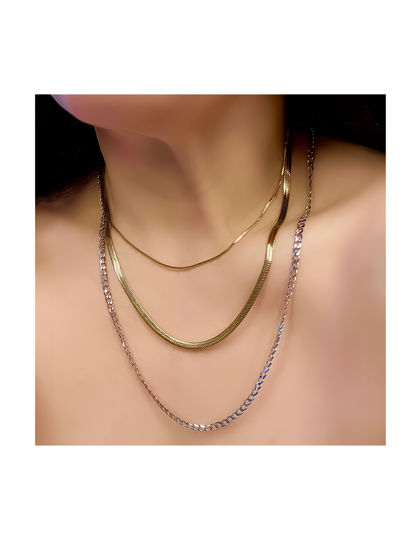 C014W B.Tiff Curb Link Chain Necklace by B.Tiff New York