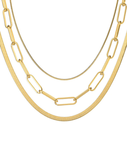 Load image into Gallery viewer, C001G B.Tiff Gold Octagonal Herringbone Chain Necklace by B.Tiff New York
