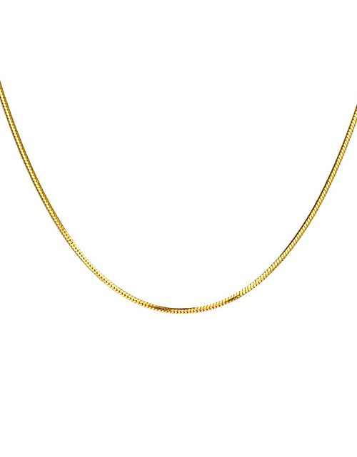 Load image into Gallery viewer, C001G B.Tiff Gold Octagonal Herringbone Chain Necklace by B.Tiff New York
