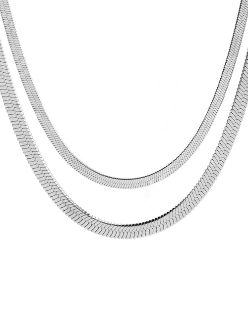Load image into Gallery viewer, C006W B.Tiff 6mm Herringbone Chain Necklace by B.Tiff New York
