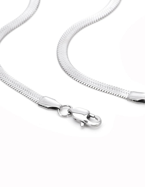 Load image into Gallery viewer, C004W B.Tiff 4mm Herringbone Chain Necklace by B.Tiff New York
