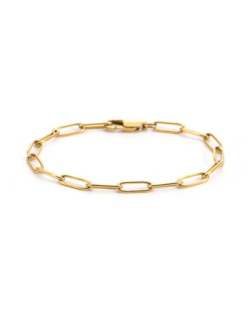 Load image into Gallery viewer, C011G Oval Paperclip Link Chain Necklace and Bracelet Set by B.Tiff New York

