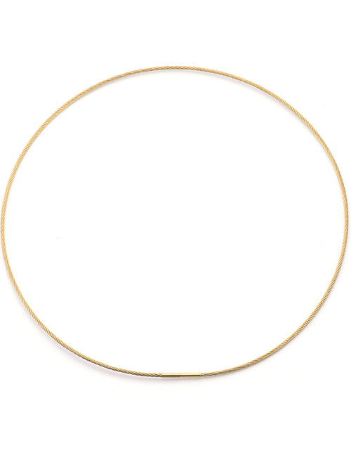 Load image into Gallery viewer, C015G B.Tiff Gold Cable Wire Chain Necklace by B.Tiff New York

