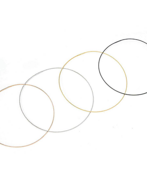 Load image into Gallery viewer, C015G B.Tiff Gold Cable Wire Chain Necklace by B.Tiff New York
