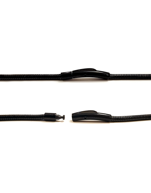 Load image into Gallery viewer, C062B B.Tiff Press Lock Thick Black Steel Coil Chain Necklace by B.Tiff New York
