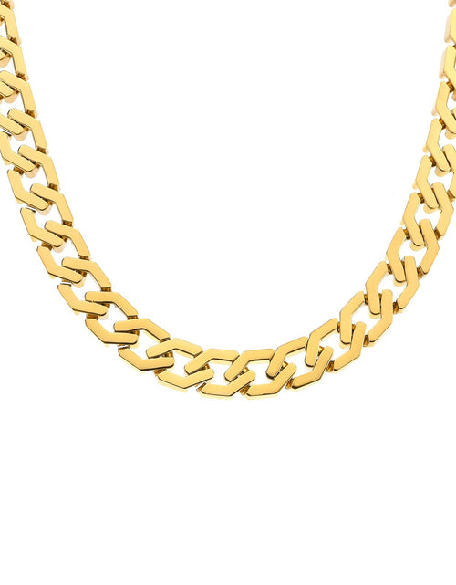 Load image into Gallery viewer, C100G B.Tiff Gold High Polish Flat Angular Cuban Link Necklace by B.Tiff New York
