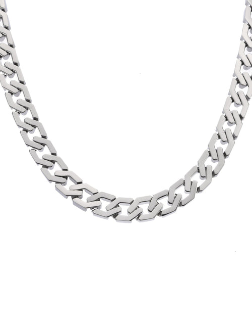 Load image into Gallery viewer, C100W B.Tiff High Polish Flat Angular Cuban Link Necklace by B.Tiff New York
