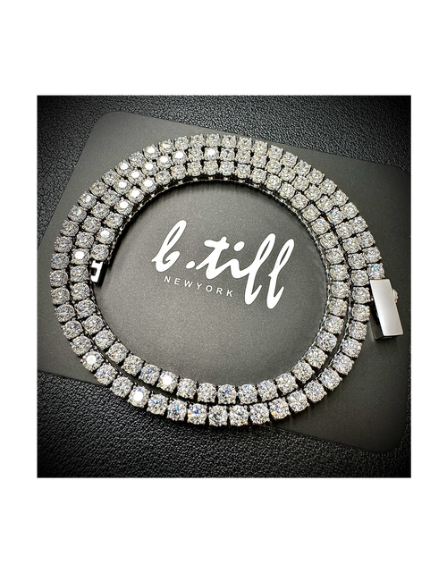 Load image into Gallery viewer, C103W B.Tiff 3mm Tennis Necklace by B.Tiff New York
