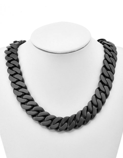 Load image into Gallery viewer, C160B B.Tiff 16mm Black Flat Cuban Link Necklace by B.Tiff New York
