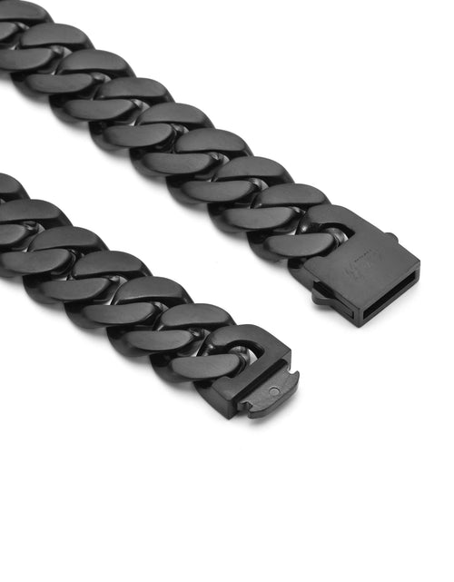 Load image into Gallery viewer, C160B B.Tiff 16mm Black Flat Cuban Link Necklace by B.Tiff New York
