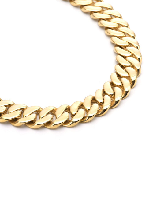 Load image into Gallery viewer, C160G B.Tiff 16mm Gold Plated Flat Cuban Link Necklace by B.Tiff New York
