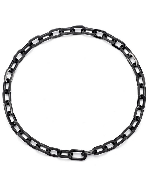 Load image into Gallery viewer, C200B B.Tiff Black Paperclip Chain Necklace by B.Tiff New York
