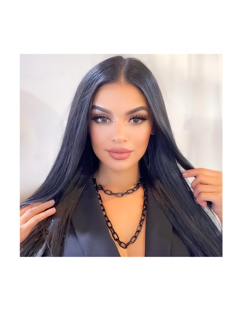 Load image into Gallery viewer, C200B B.Tiff Black Paperclip Chain Necklace by B.Tiff New York
