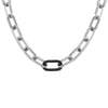 Stainless Steel & Black Clasp